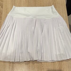White Pleated Skort